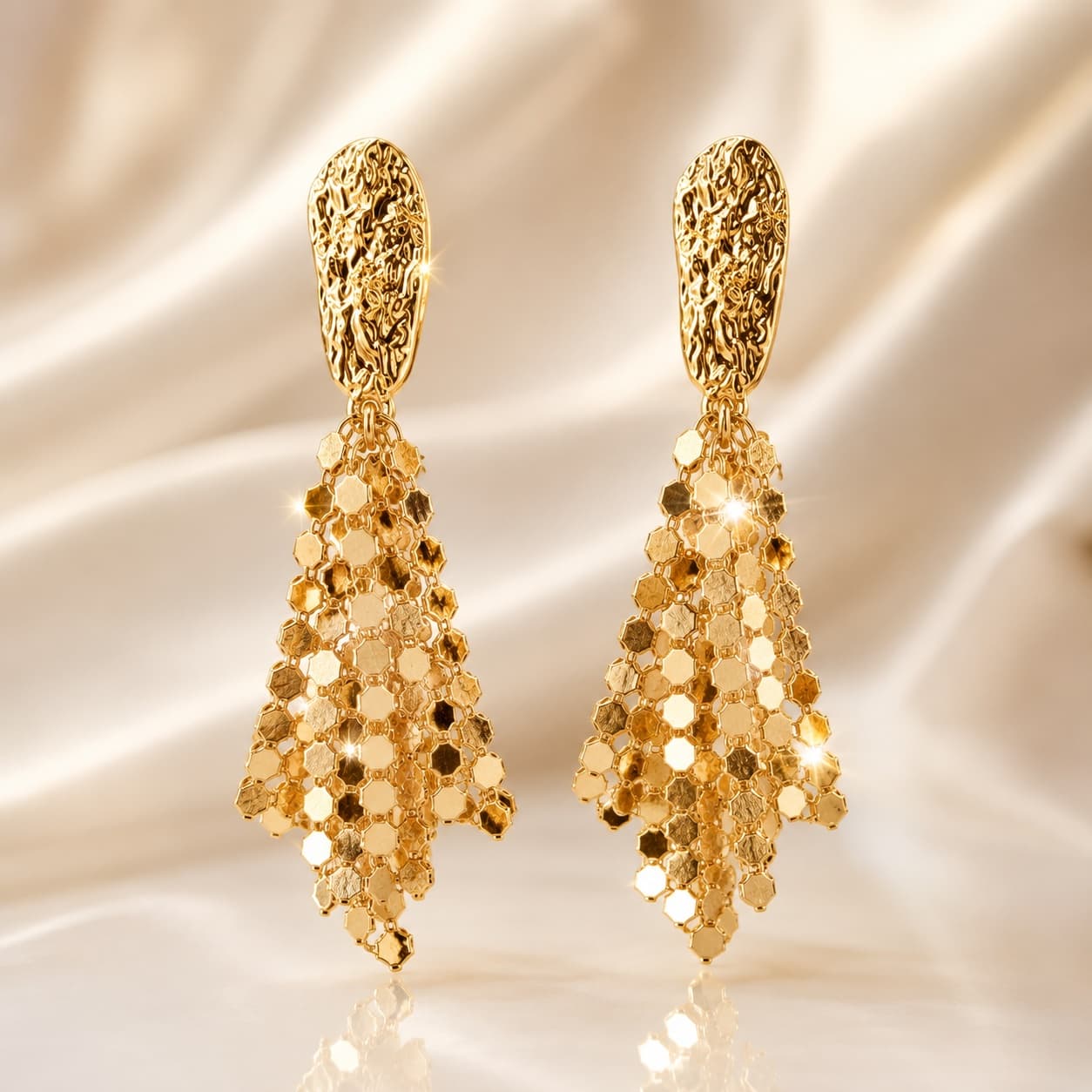 Gold Plated Chandelier Earrings